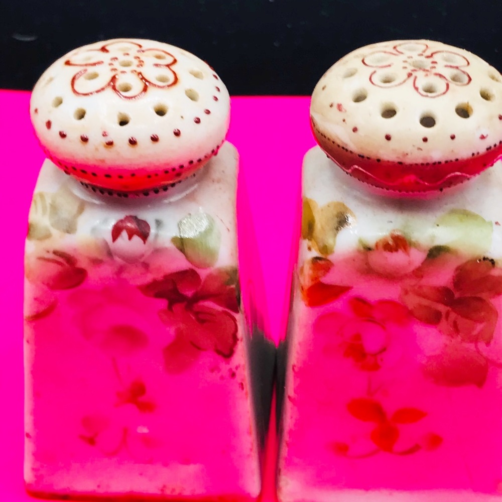 VINTAGE HAND-PAINTED SALT & PEPPER SHAKERS FROM JAPAN